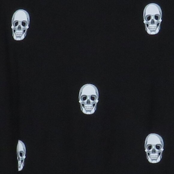 Denim & Flower* Men's Short Sleeve Button Down Straight Hem Skulls Shirt~ Large - Picture 11 of 11